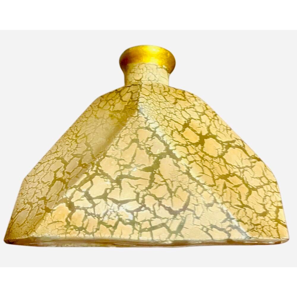 Mexican Gold Crackled Painted Vase